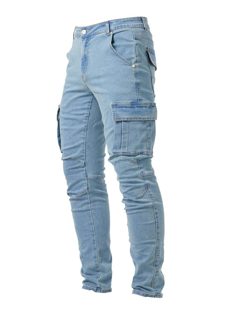 Herr Slim-Fit Cargo Byxor