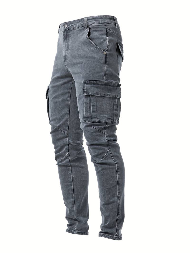 Herr Slim-Fit Cargo Byxor