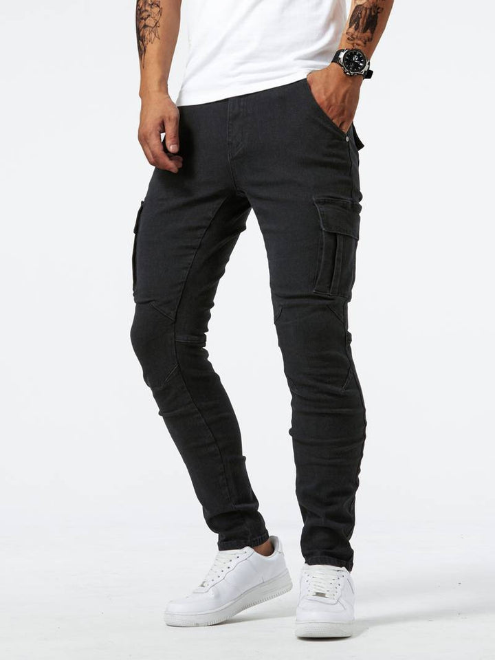 Herr Slim-Fit Cargo Byxor