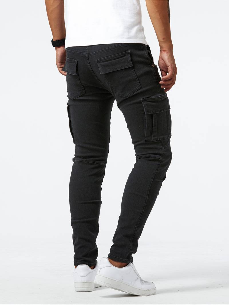 Herr Slim-Fit Cargo Byxor