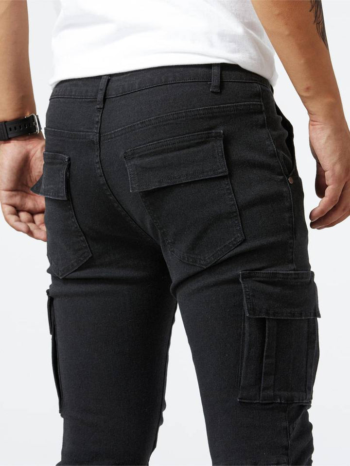 Herr Slim-Fit Cargo Byxor