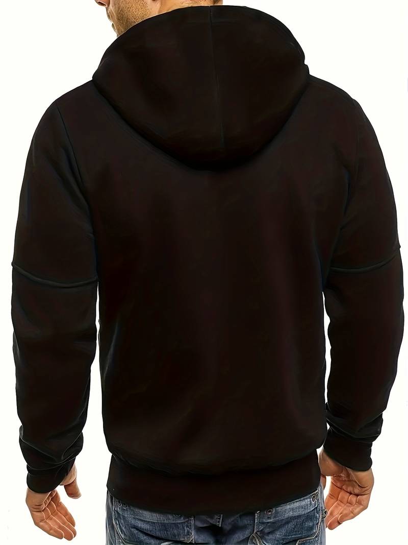 Herr Casual Hoodie med Bekväm Passform och Stilrena Detaljer