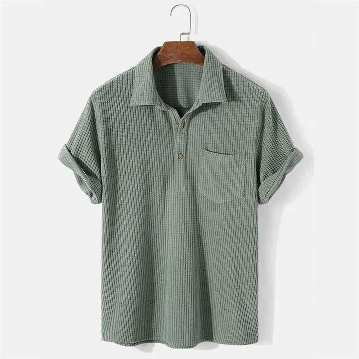 Herr Polo Skjorta med Våffelmönster för Vår/Sommar
