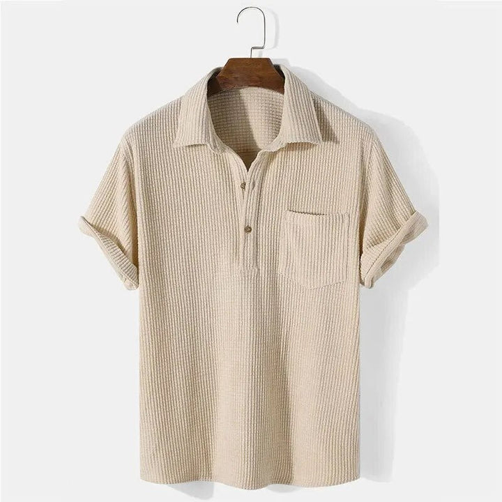 Herr Polo Skjorta med Våffelmönster för Vår/Sommar