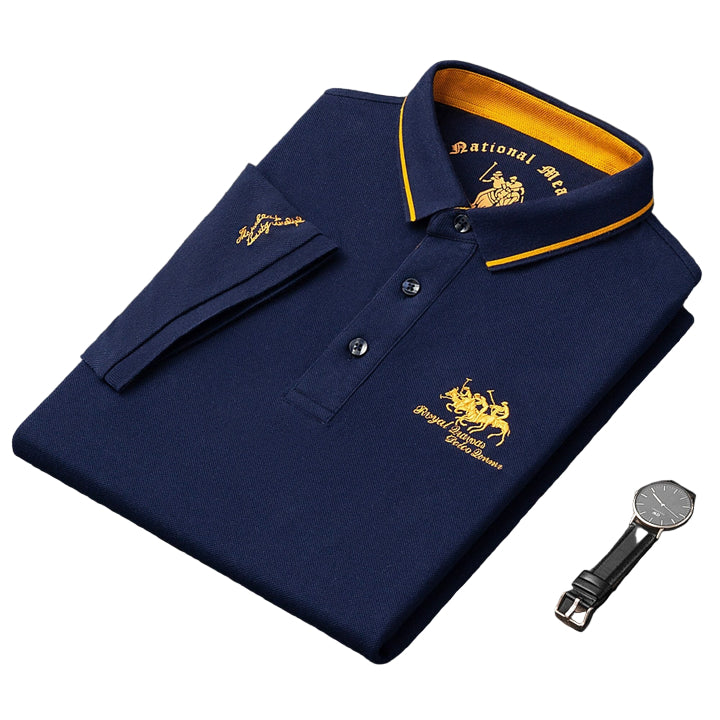 Herr Poloshirt med Klassisk Design och Bekvämt Material