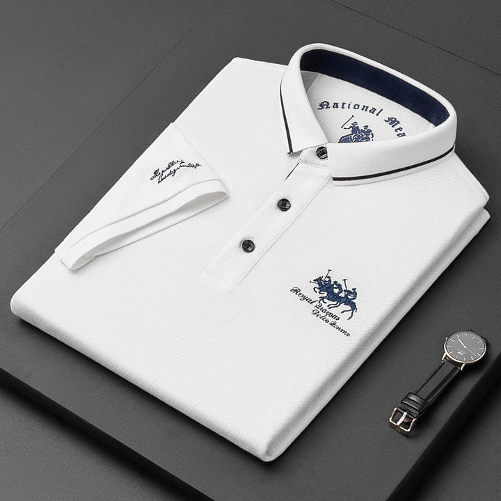 Herr Poloshirt med Klassisk Design och Bekvämt Material