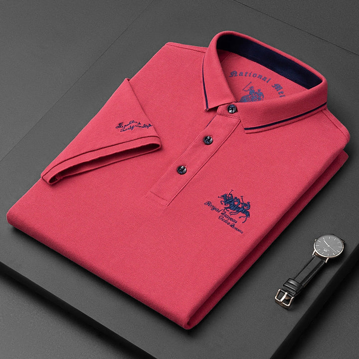 Herr Poloshirt med Klassisk Design och Bekvämt Material
