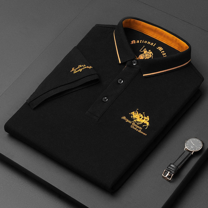 Herr Poloshirt med Klassisk Design och Bekvämt Material
