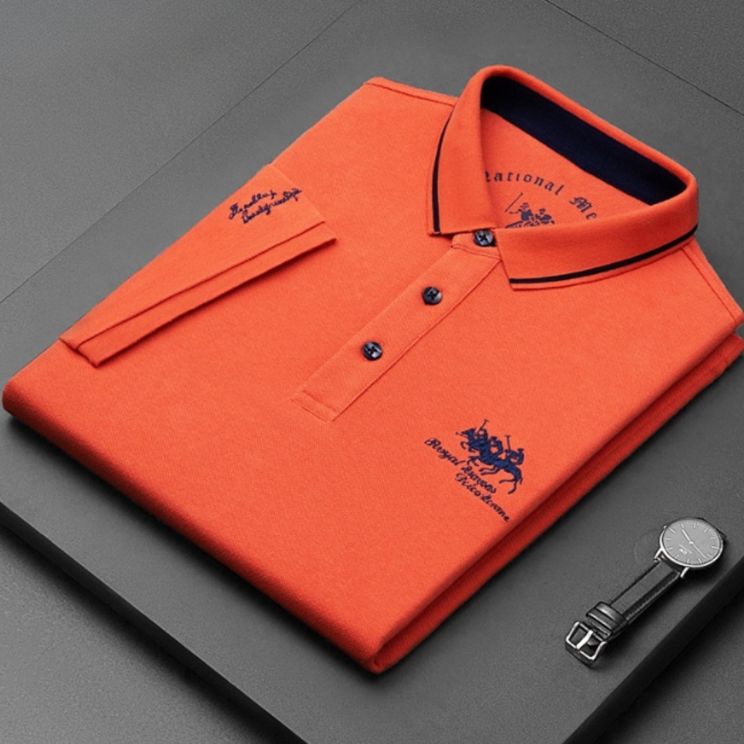 Herr Poloshirt med Klassisk Design och Bekvämt Material