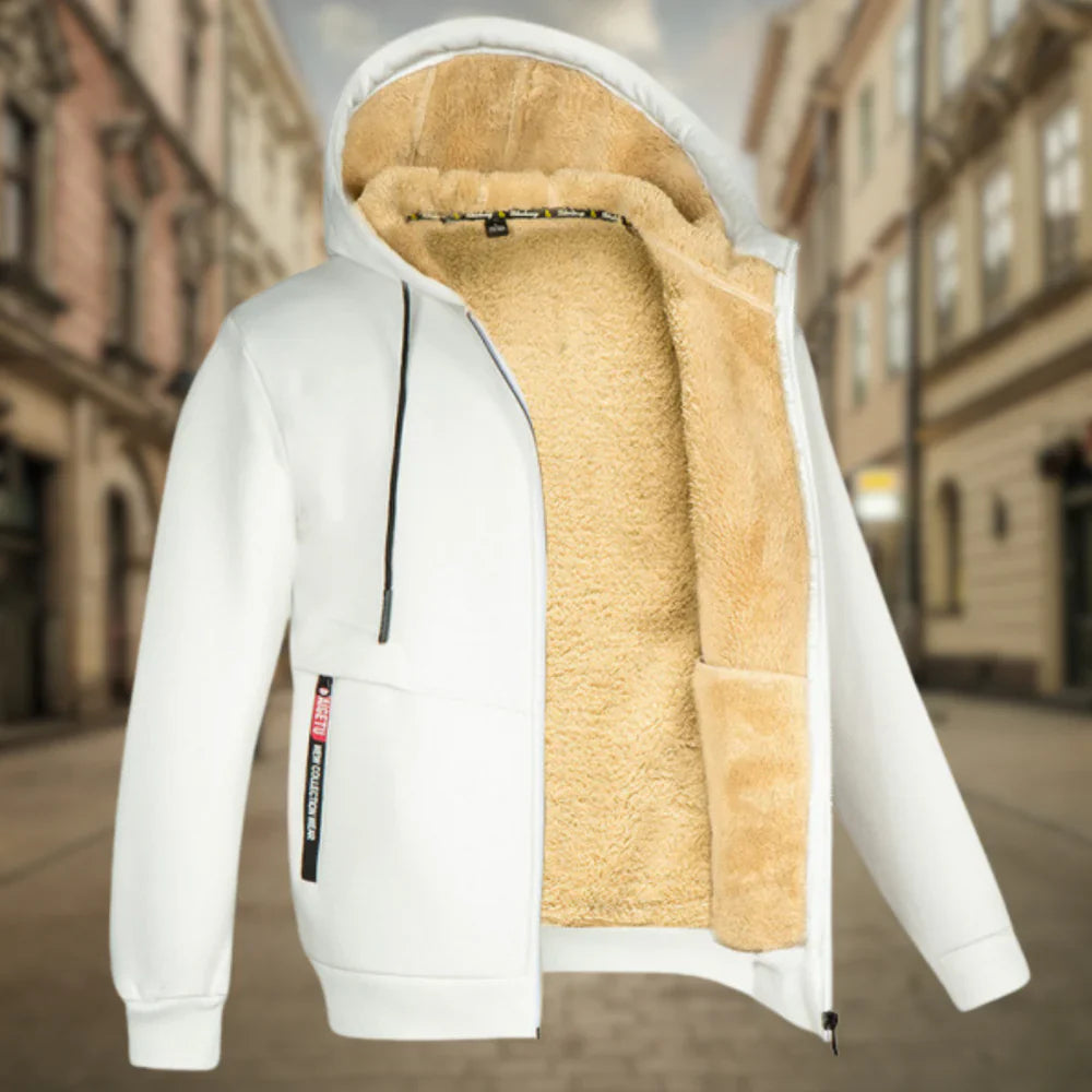 Herr Sherpafodrad Huvjacka – Vinterjacka Med Hood
