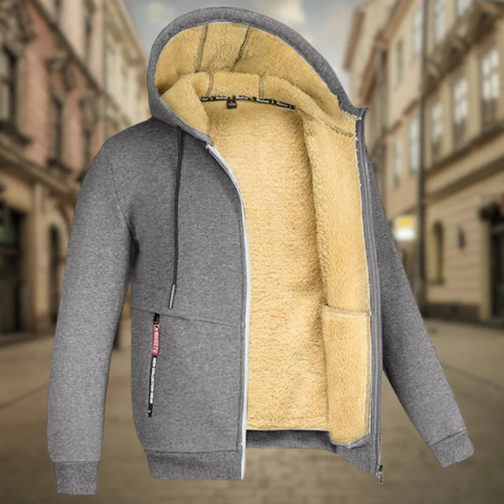 Herr Sherpafodrad Huvjacka – Vinterjacka Med Hood