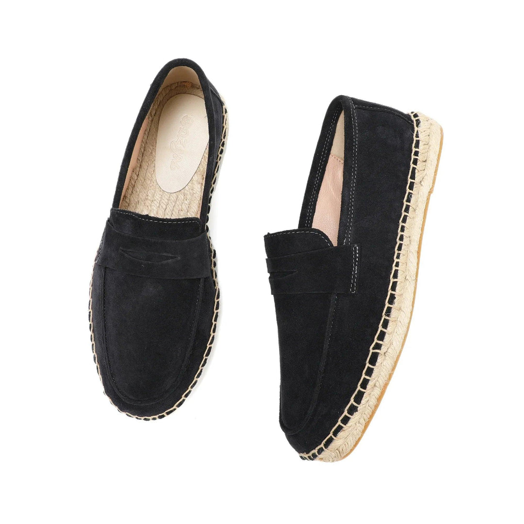 Herr Slip-On Loafers med Espadrille Design