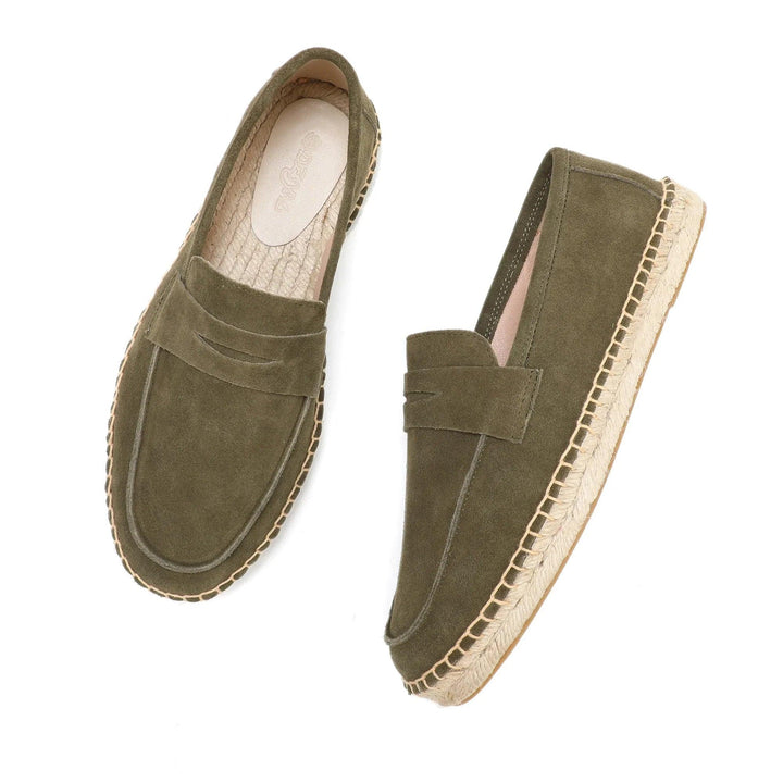 Herr Slip-On Loafers med Espadrille Design