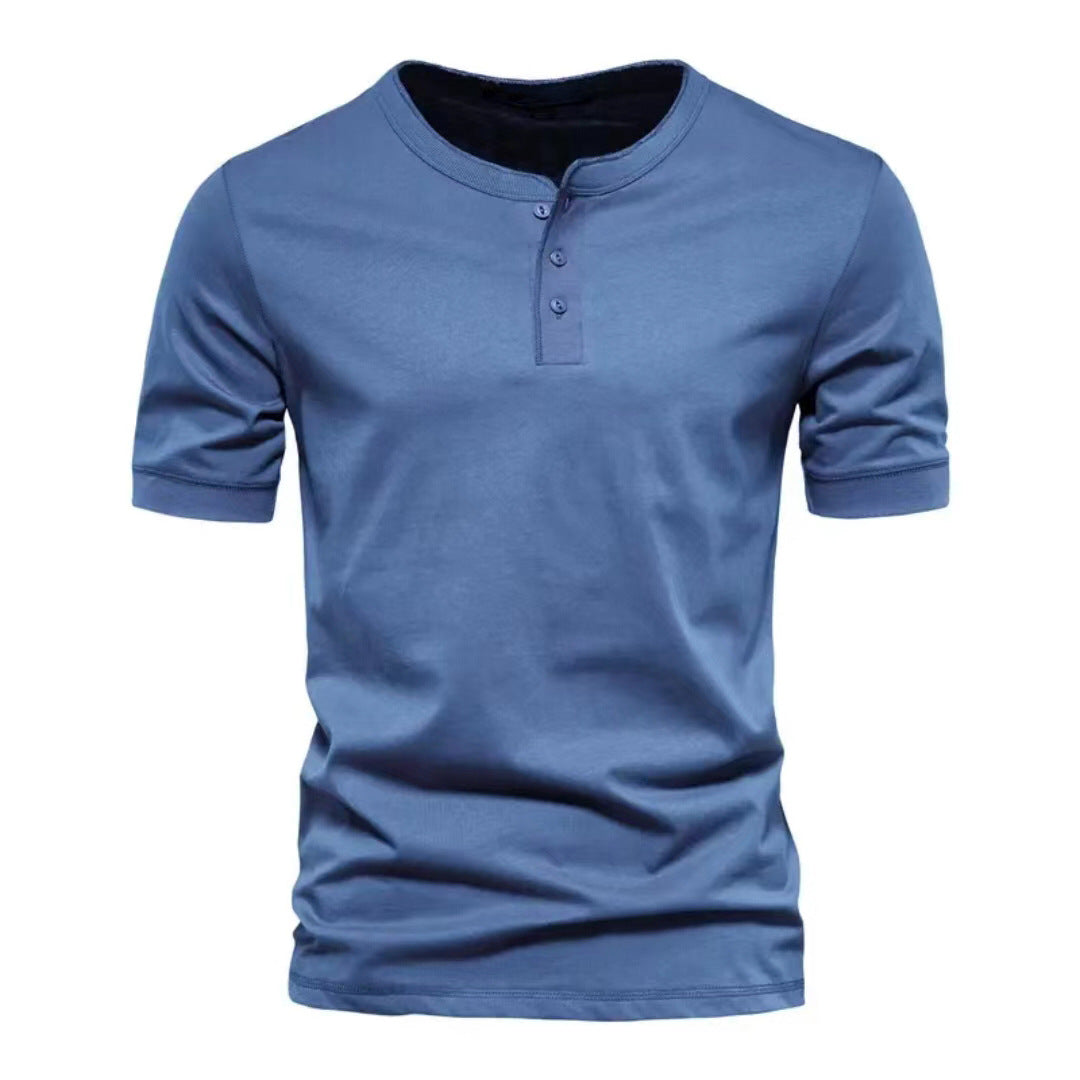Herr T-shirt med Elegant Krage