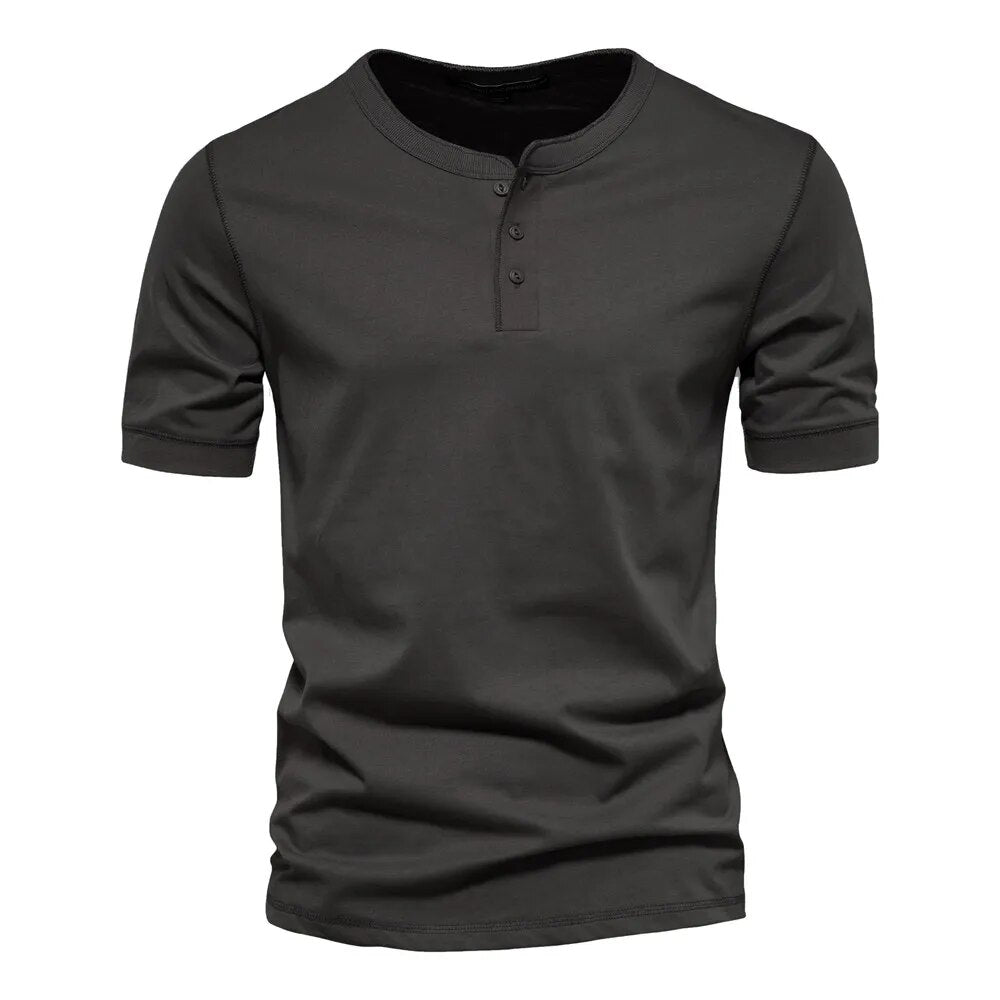 Herr T-shirt med Elegant Krage