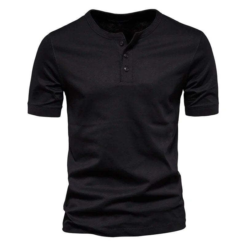Herr T-shirt med Elegant Krage