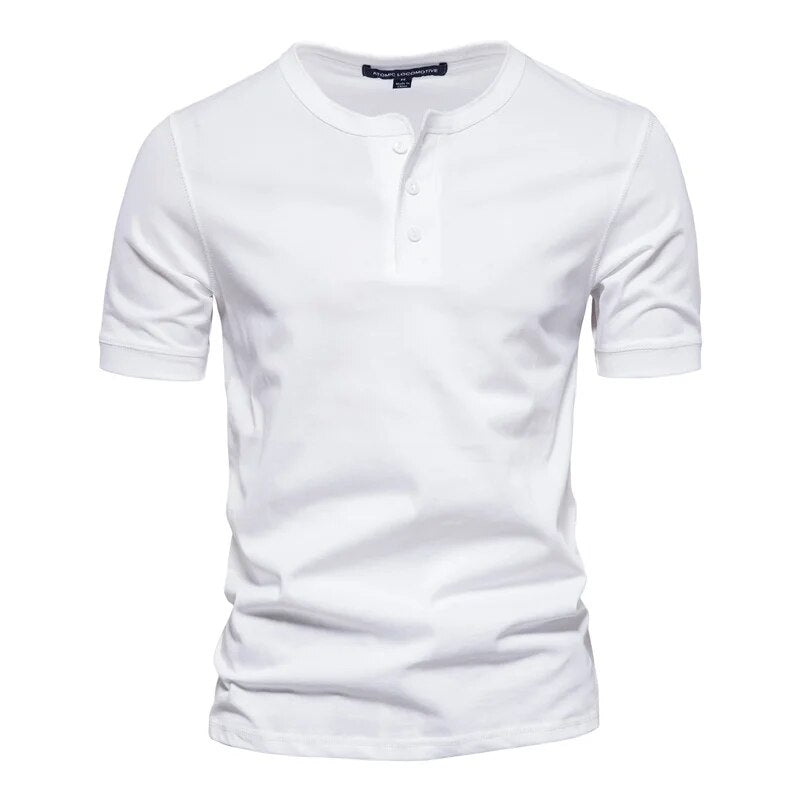 Herr T-shirt med Elegant Krage