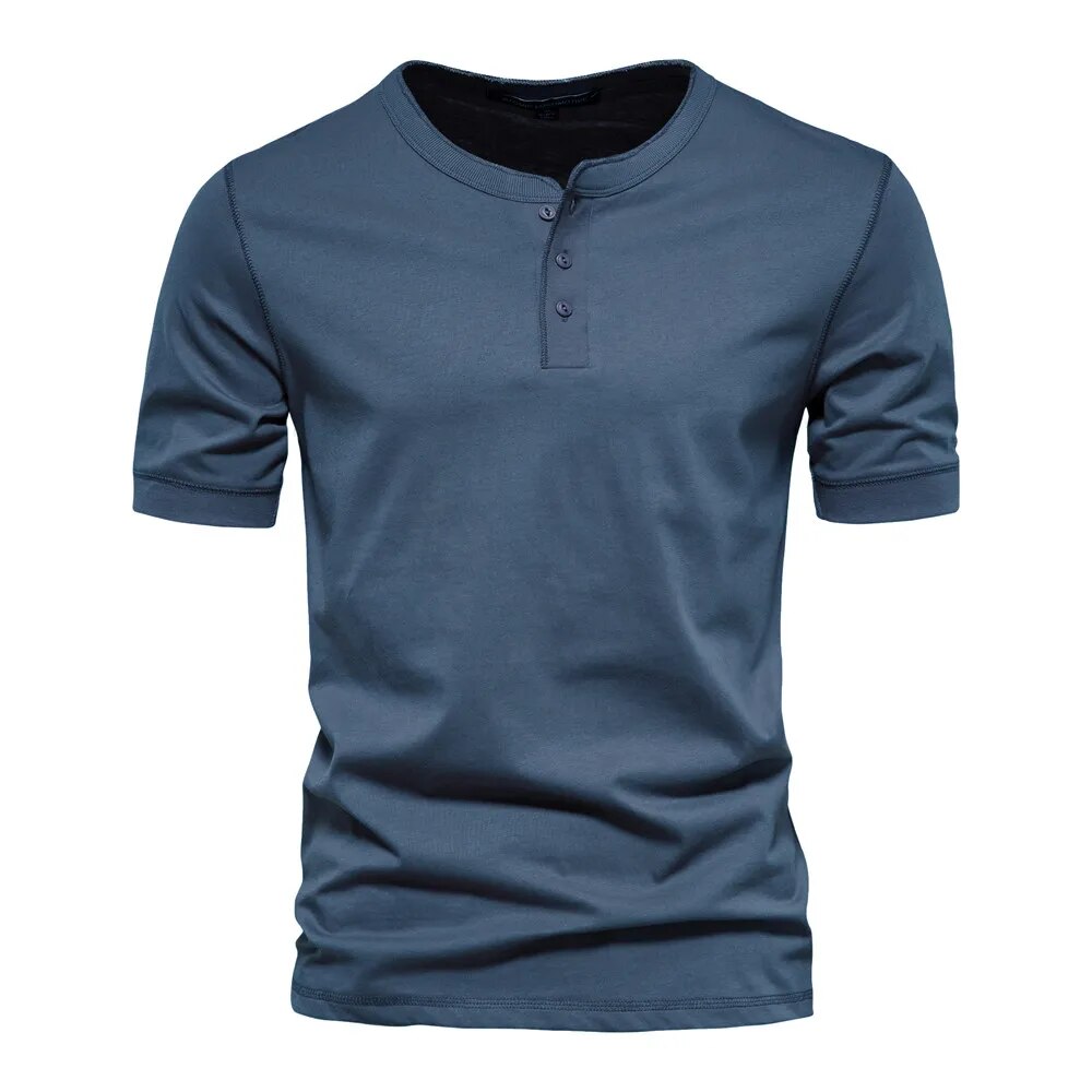 Herr T-shirt med Elegant Krage