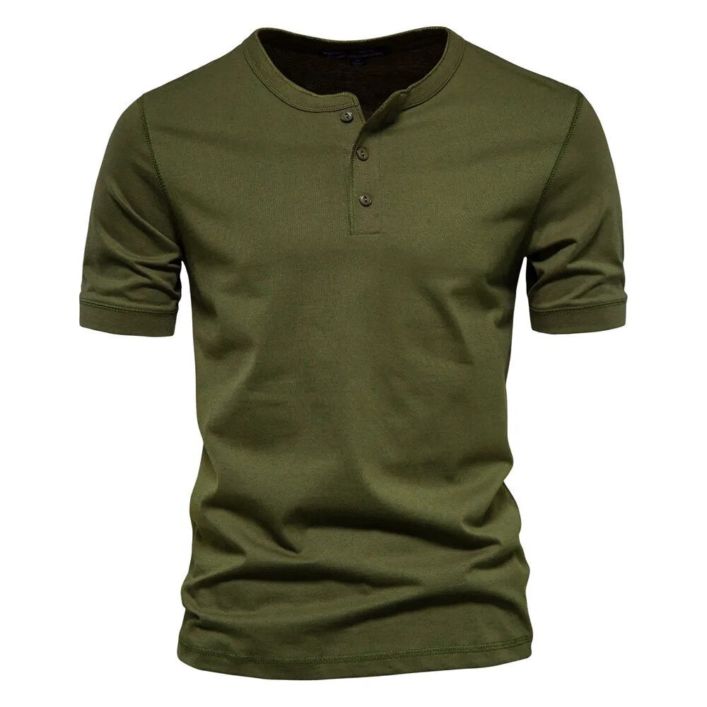 Herr T-shirt med Elegant Krage