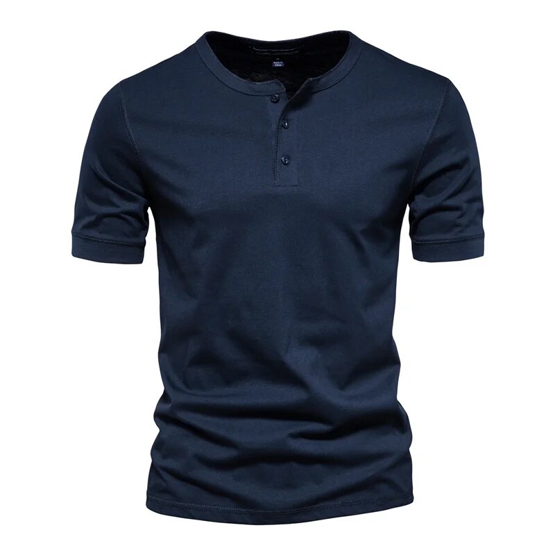 Herr T-shirt med Elegant Krage