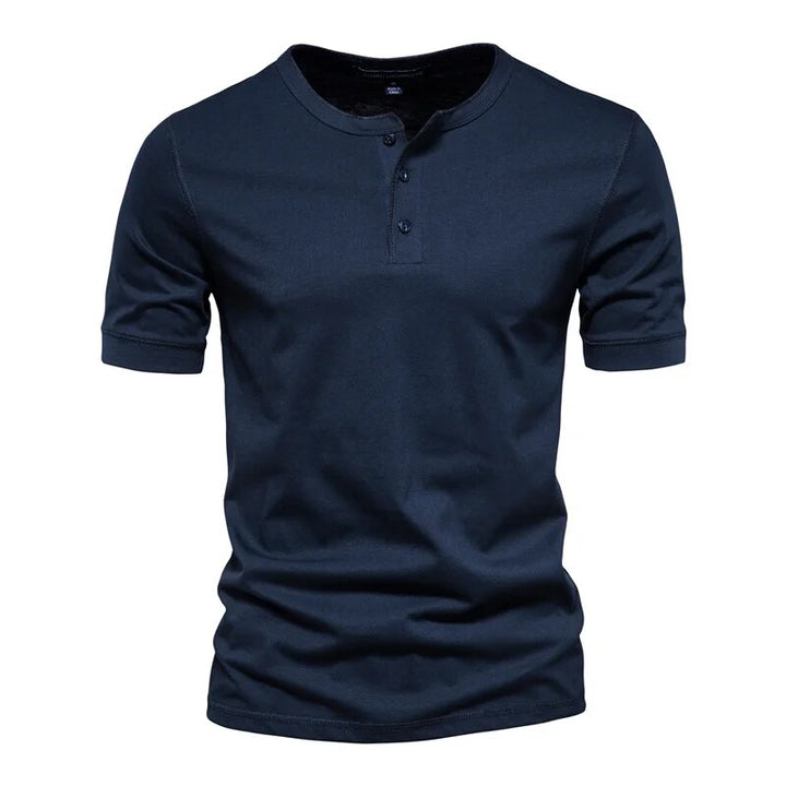 Herr T-shirt med Elegant Krage
