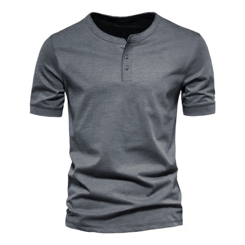 Herr T-shirt med Elegant Krage