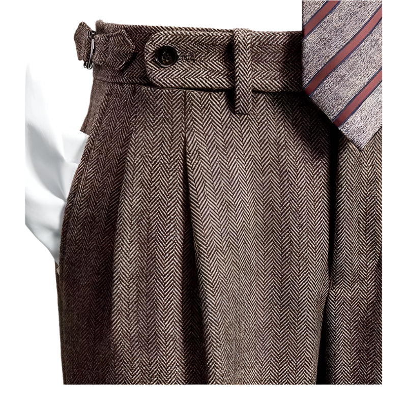 Herr Tweed Fritidsbyxor i Vintage Stil