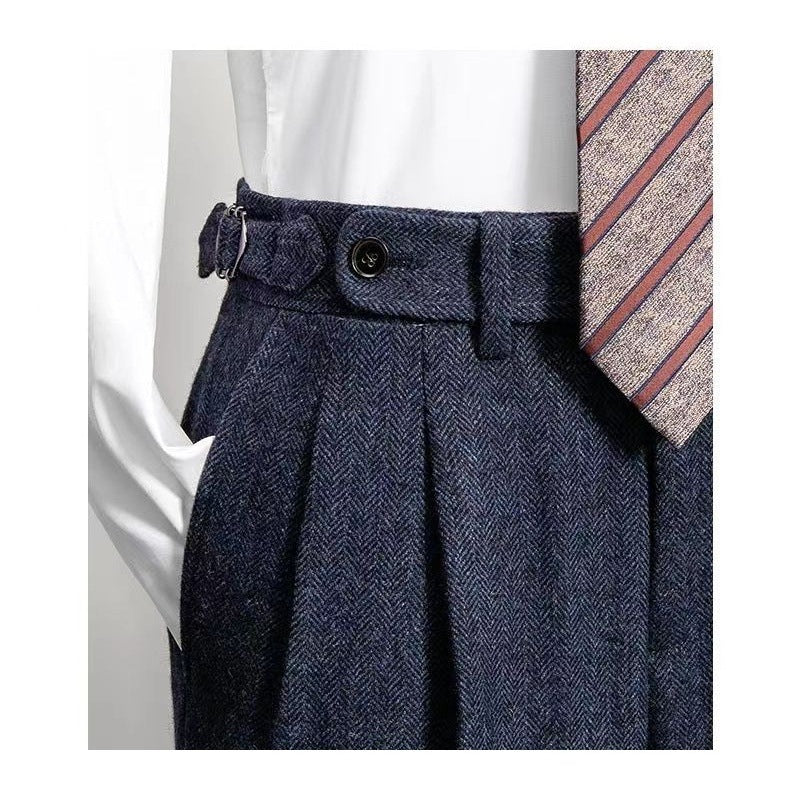 Herr Tweed Fritidsbyxor i Vintage Stil