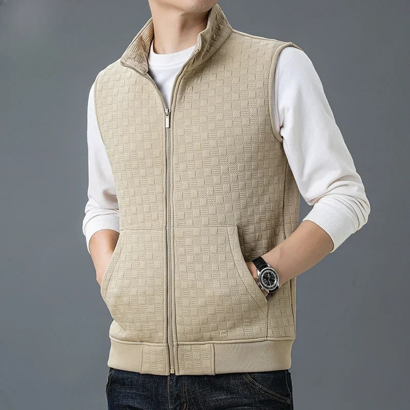 Herrar Zip Västar - Aktiv, Rutnät Design, Funktionell
