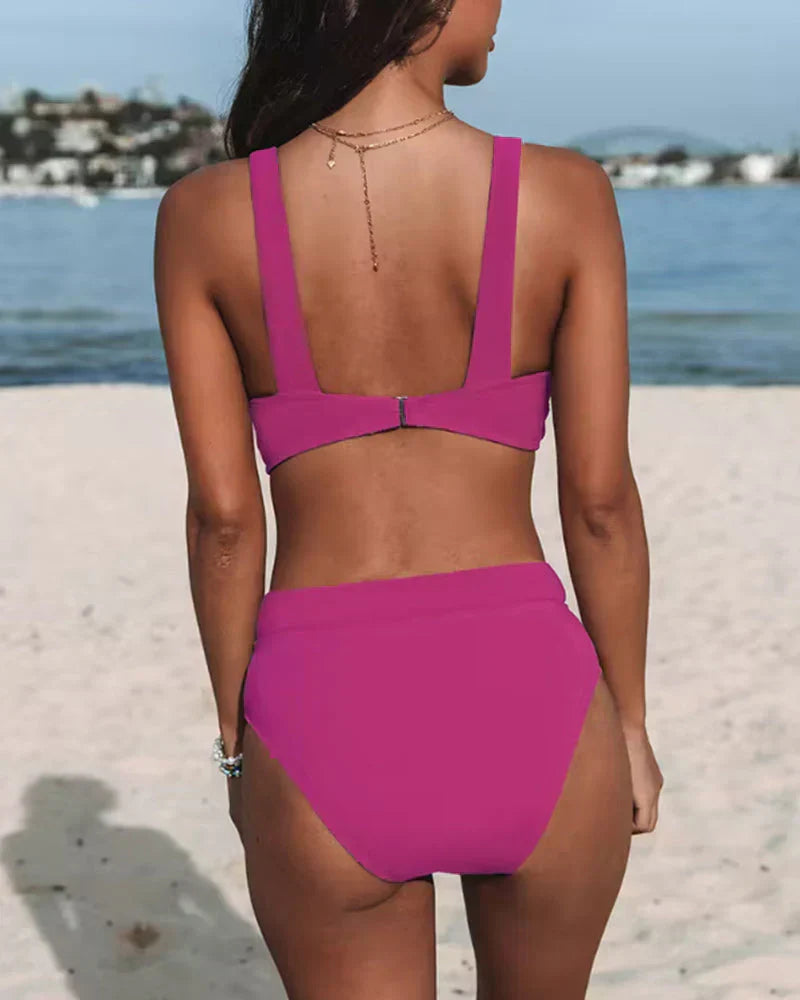 Bikiniset med hög midja och omlott-topp - Meghan