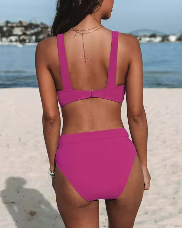 Bikiniset med hög midja och omlott-topp - Meghan