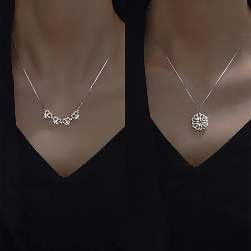 Hjärthalsband | Zirkon | Silver | Guldhalsband | Halsband för damer