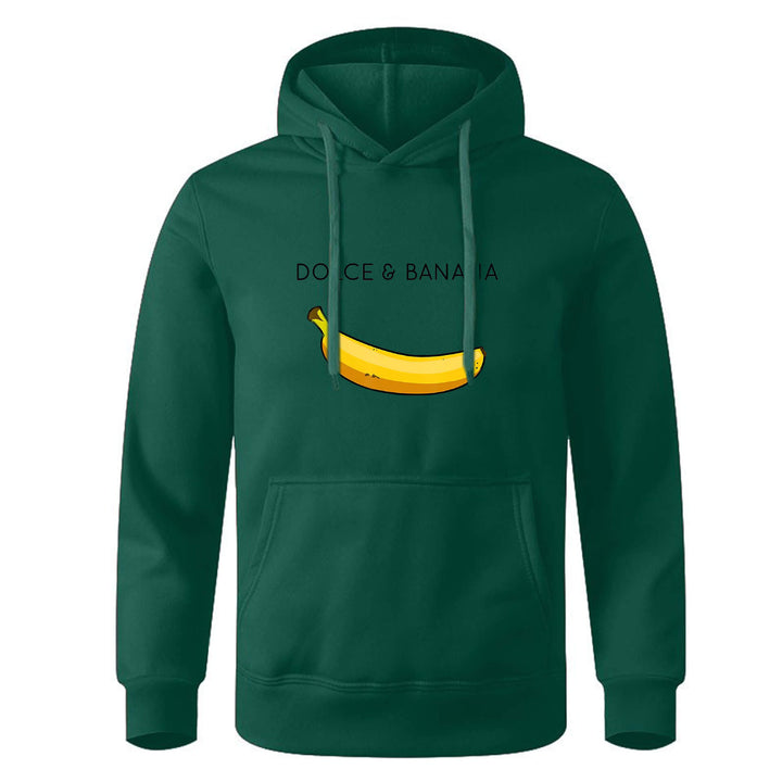 Hoodie | Bananmönster | Dragsko | Pullover Hoodie | Avslappnad Hoodie