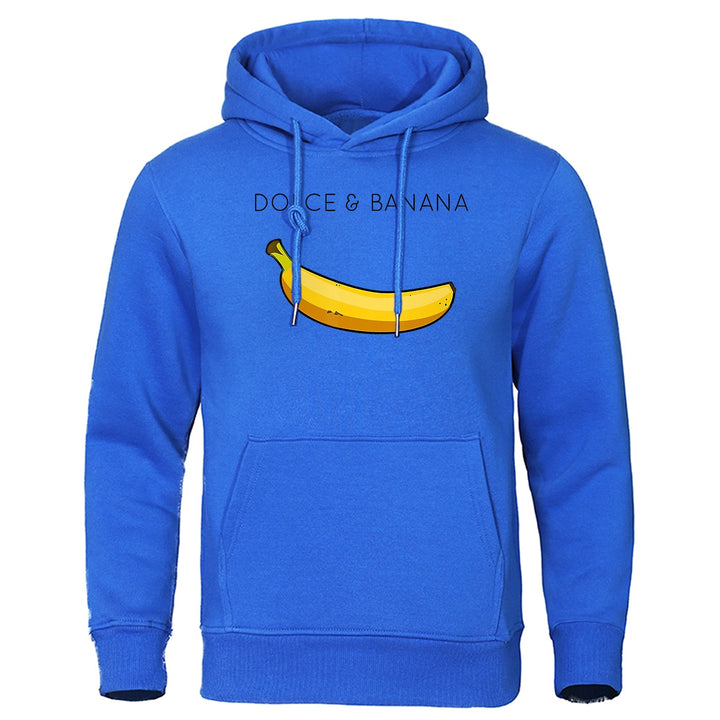 Hoodie | Bananmönster | Dragsko | Pullover Hoodie | Avslappnad Hoodie