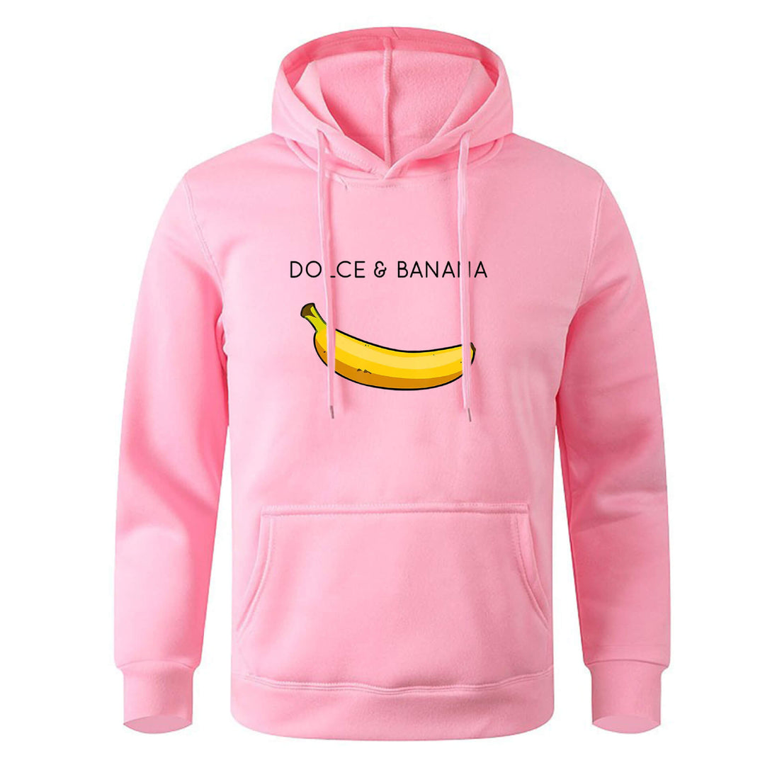 Hoodie | Bananmönster | Dragsko | Pullover Hoodie | Avslappnad Hoodie