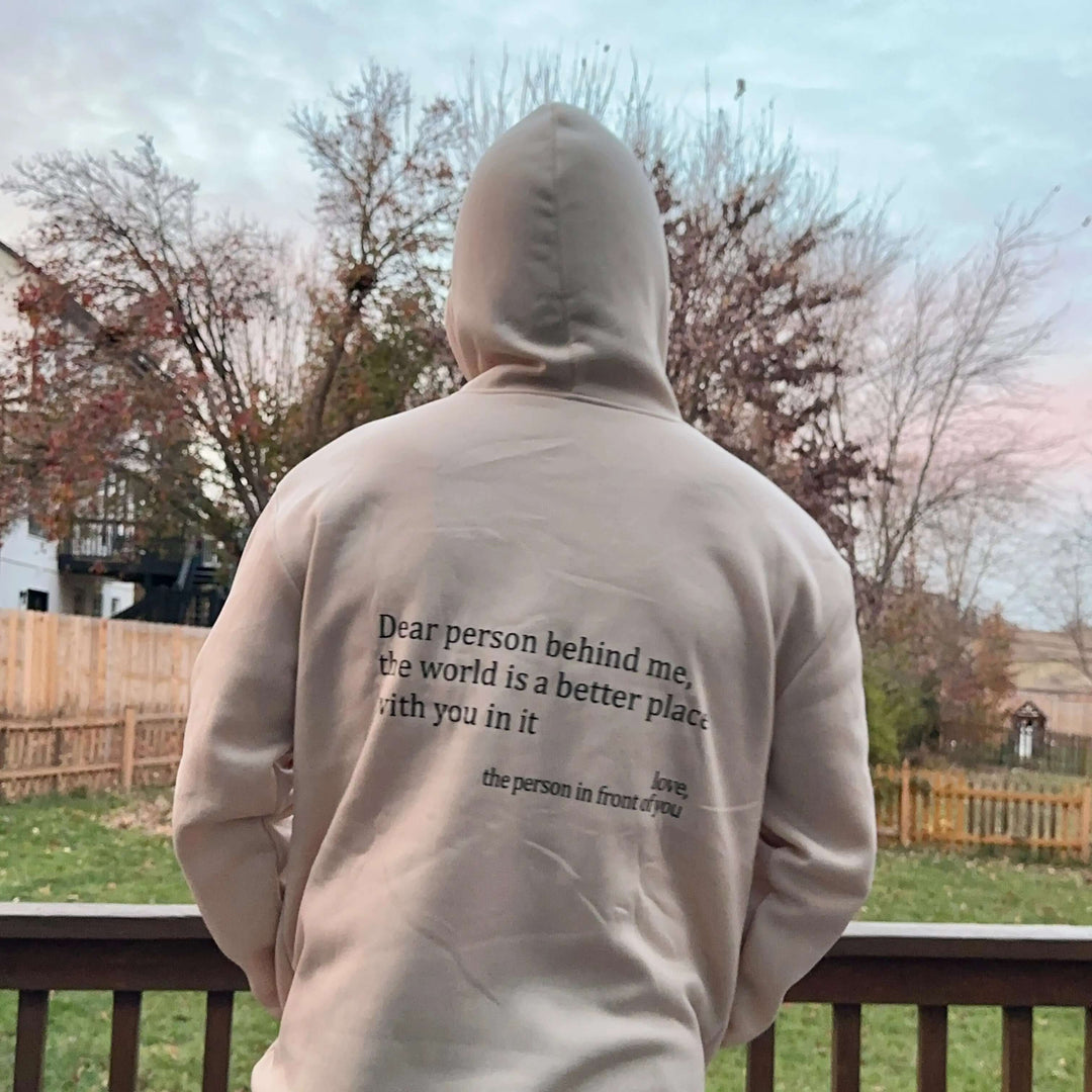 Hoodie - Löst sittande unisex-lång tröja med dragsko