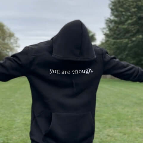 Hoodie - Löst sittande unisex-lång tröja med dragsko
