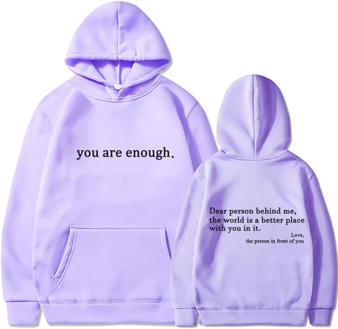Hoodie - Löst sittande unisex-lång tröja med dragsko