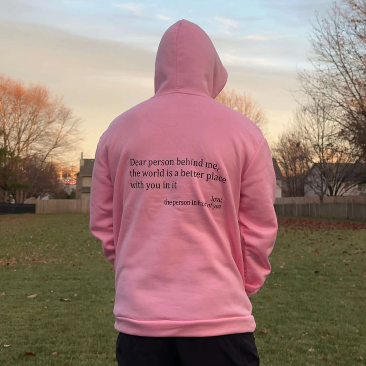 Hoodie - Löst sittande unisex-lång tröja med dragsko