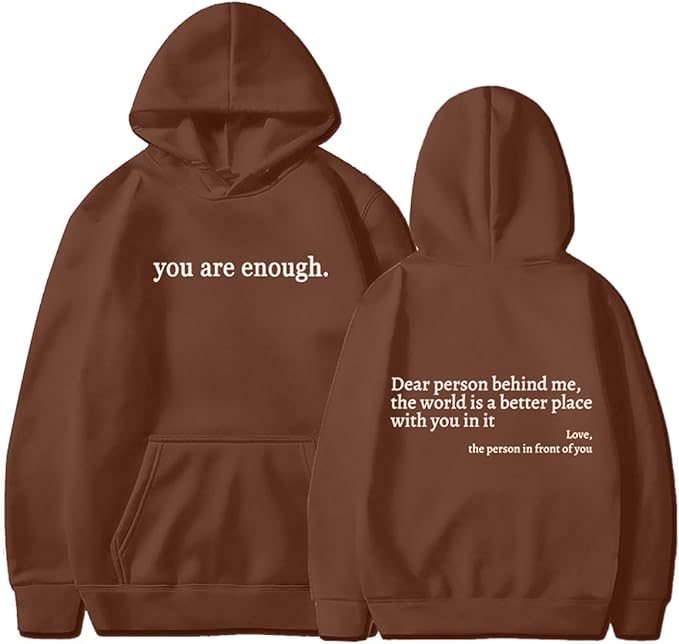 Hoodie - Löst sittande unisex-lång tröja med dragsko