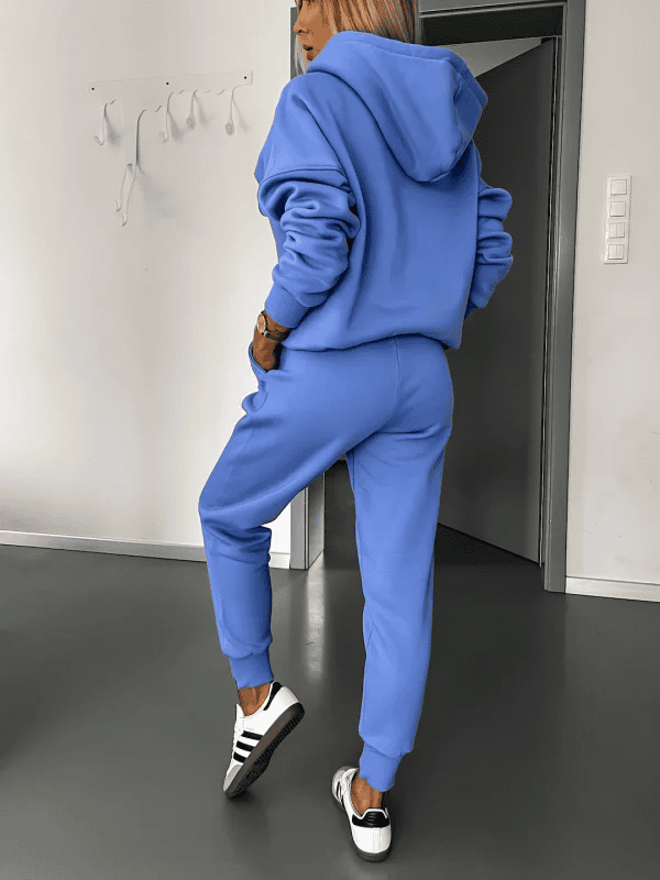 Hoodie och Sweatpants Set | Bekväm | Dragsko | Sweat Set | Joggerset för kvinnor