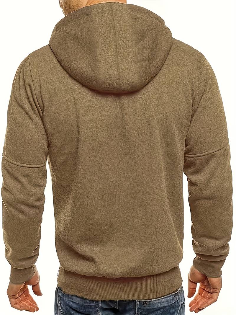 Huvtröja för män | Casual | Fickor | Huvtröja med dragkedja | Herrkläder
