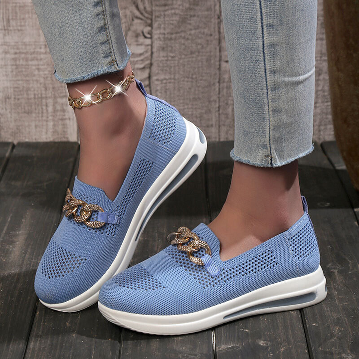 Idalia Promenadskor | Loafers i stickat material med andningsförmåga för kvinnor