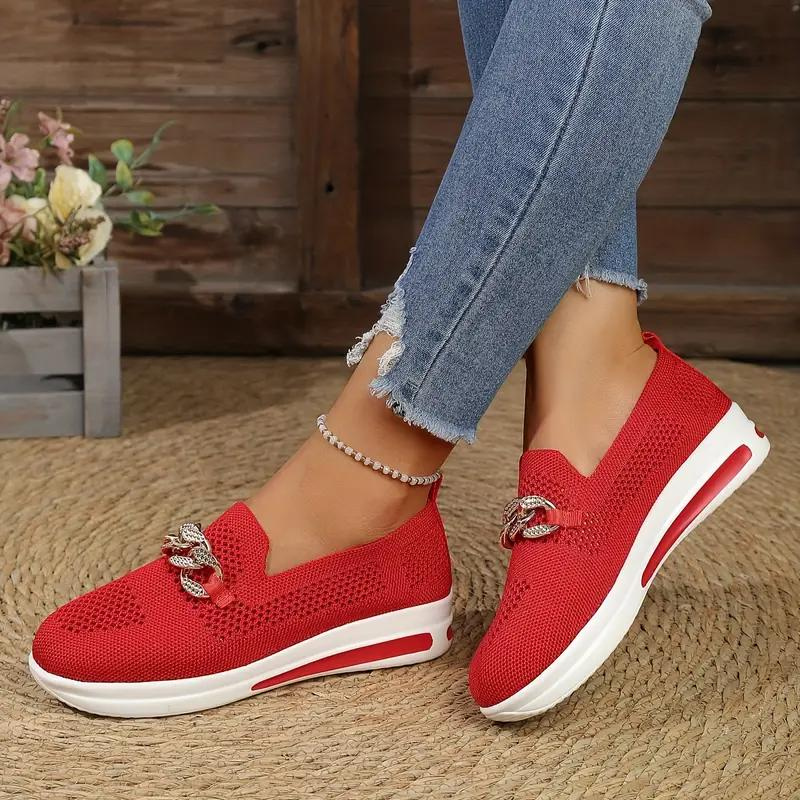 Idalia Promenadskor | Loafers i stickat material med andningsförmåga för kvinnor