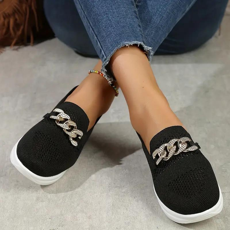 Idalia Promenadskor | Loafers i stickat material med andningsförmåga för kvinnor
