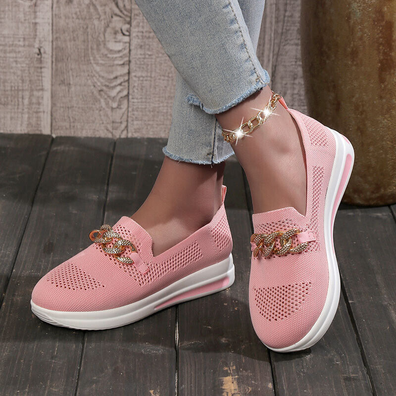 Idalia Promenadskor | Loafers i stickat material med andningsförmåga för kvinnor