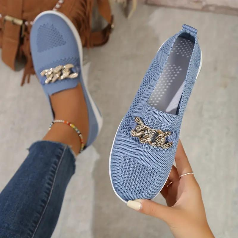 Idalia Promenadskor | Loafers i stickat material med andningsförmåga för kvinnor