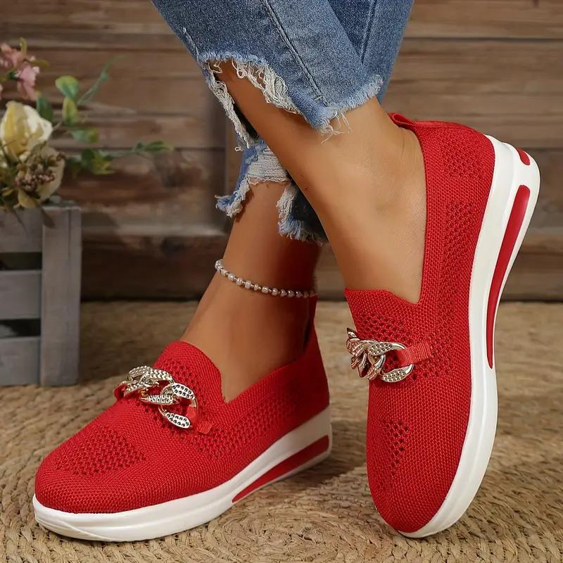 Idalia Promenadskor | Loafers i stickat material med andningsförmåga för kvinnor