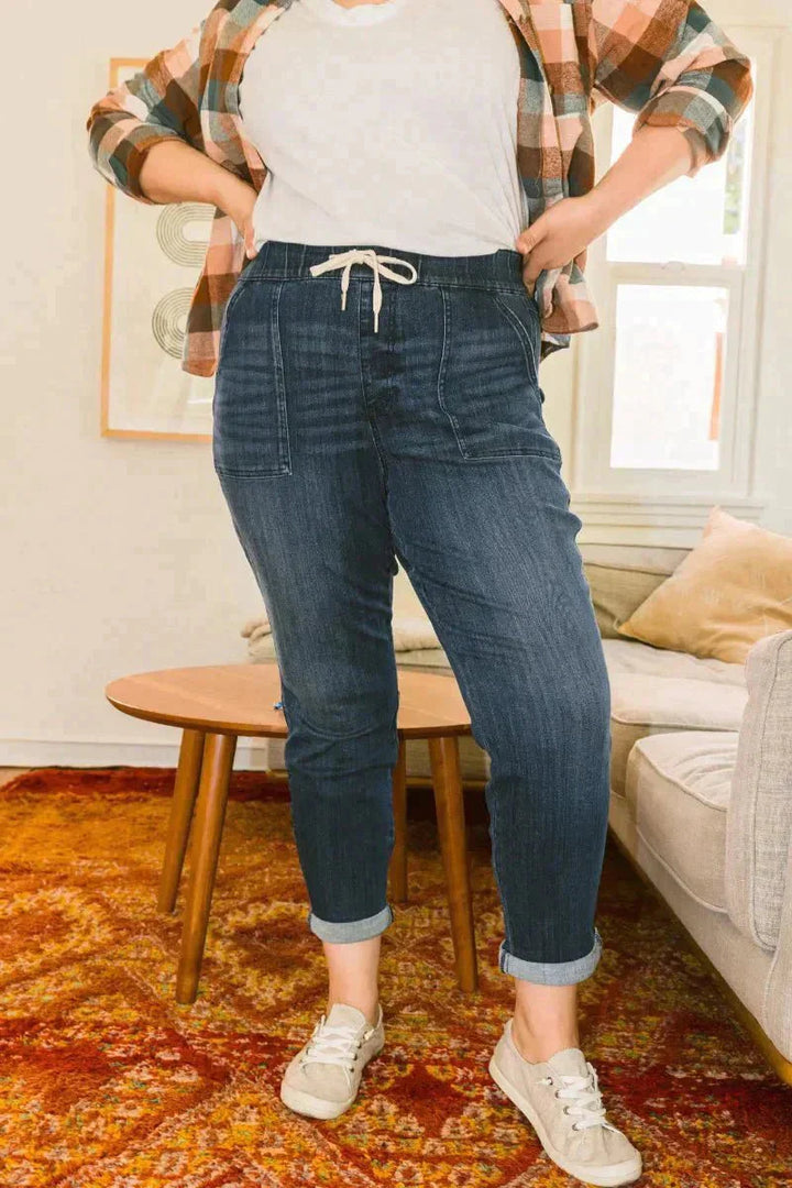 Jeggings - Stretch - Elastisk midja - Jeans Leggings - Dambyxor
