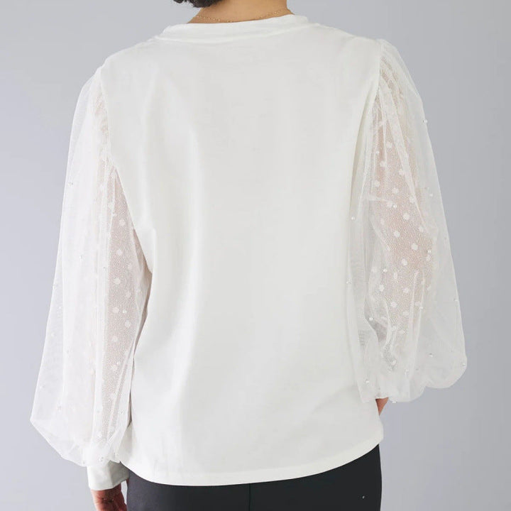 Julianne Blus | Elegant skjorta med lång ärm i mesh